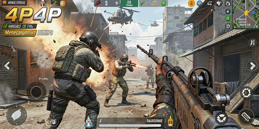 Tampilan menegangkan saat beraksi dalam gameplay TPS