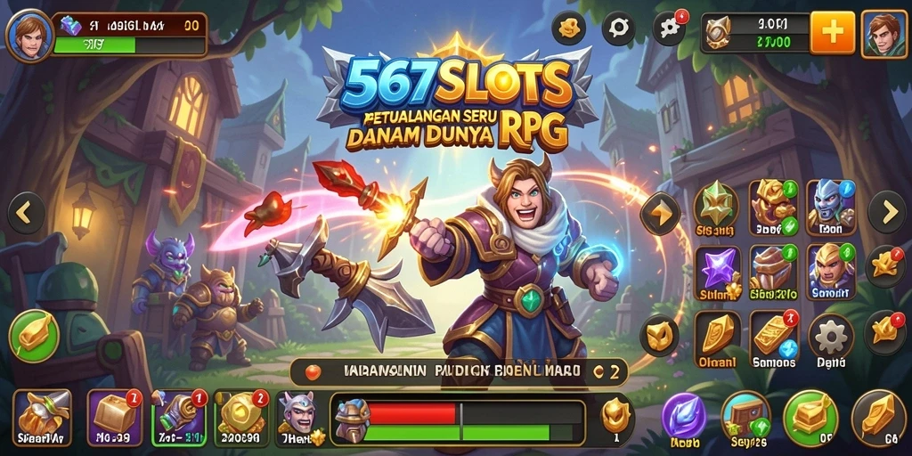 Gameplay 567SLOTS yang penuh warna dan seru.