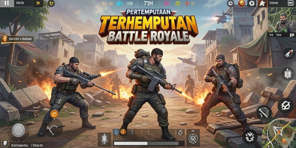 Screenshot gameplay menampilkan intensitas pertempuran di 71H.