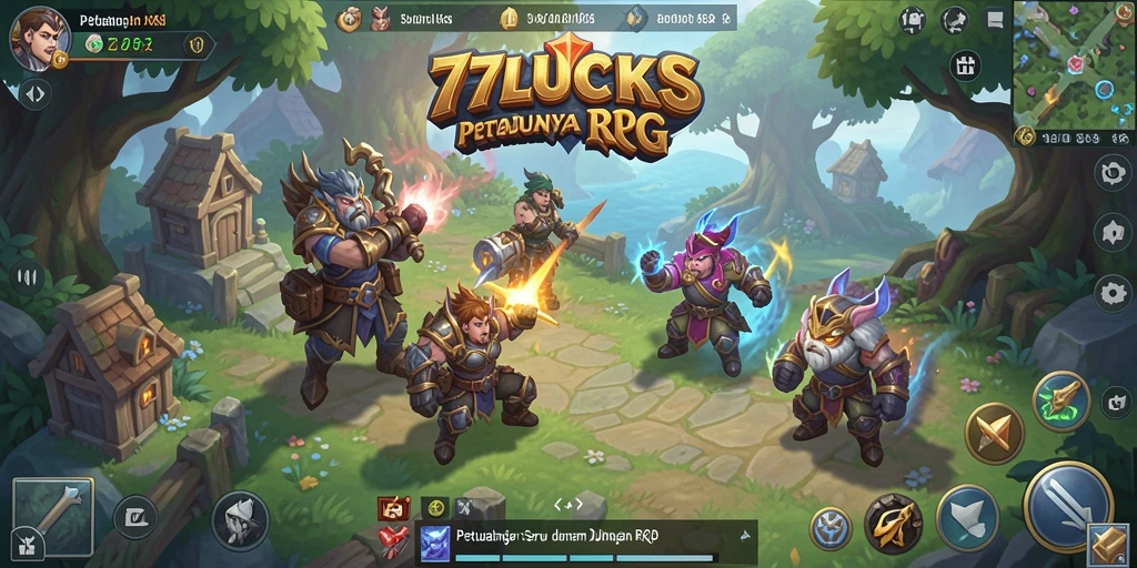 Tangkap aksi seru dalam gameplay RPG menakjubkan 77LUCKS.