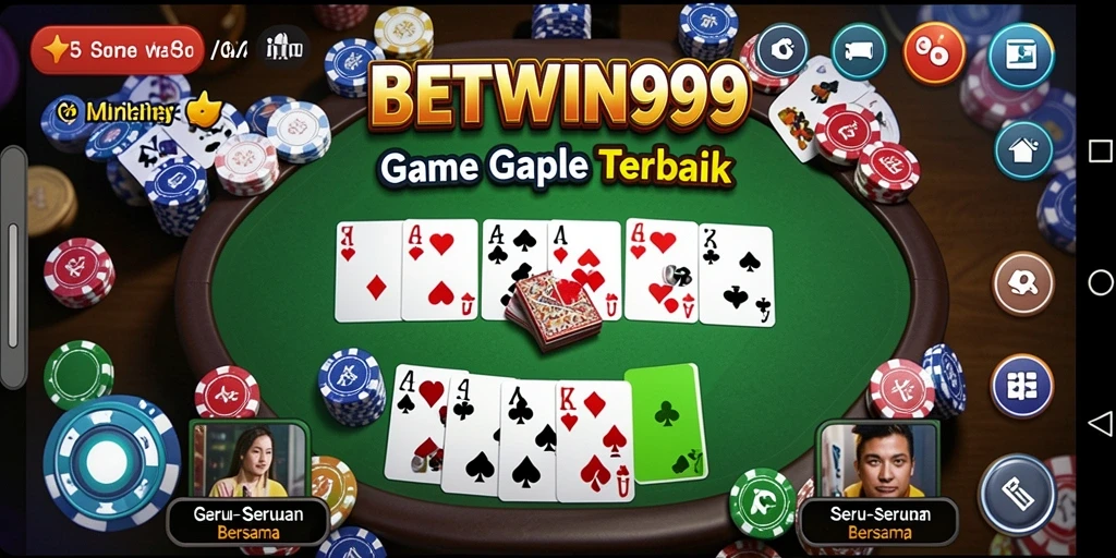 Tampilan gameplay Gaple yang menegangkan di BETWIN999.