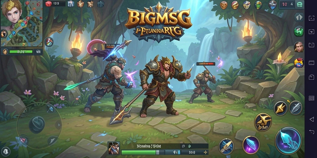 Menampilkan petualangan epik dalam gameplay BIGMSG RPG.