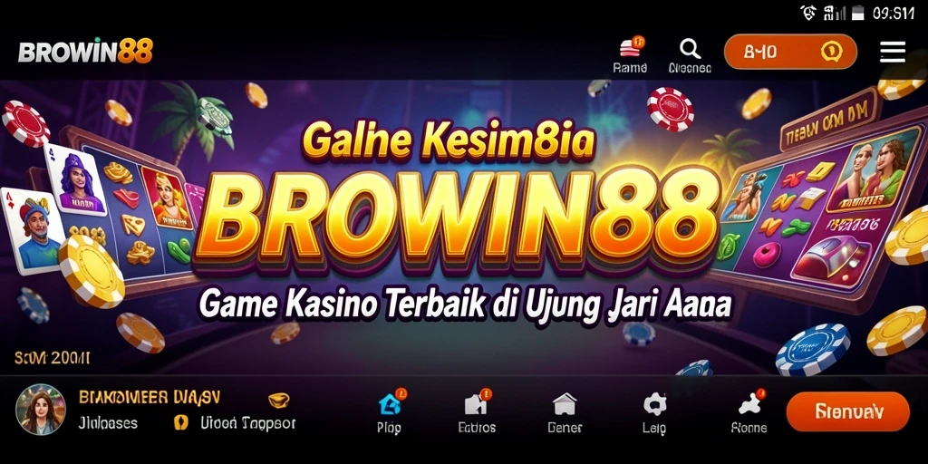 Screenshot BROWIN88 menunjukkan gameplay Kasino yang mendebarkan dan grafik yang menawan.