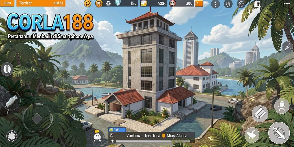 Tampilan gameplay menara pertahanan yang intens dan strategis di CORLA188.