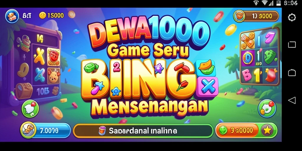Gameplay seru DEWA1000 dengan suasana Bingo yang intens.