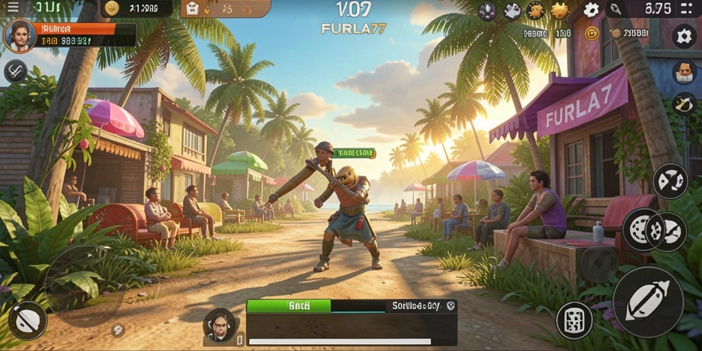 Tampilan gameplay interaktif dan imersif dari FURLA77.
