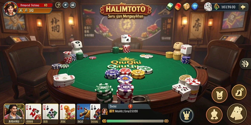 Gameplay seru QiuQiu di HALIMTOTO.
