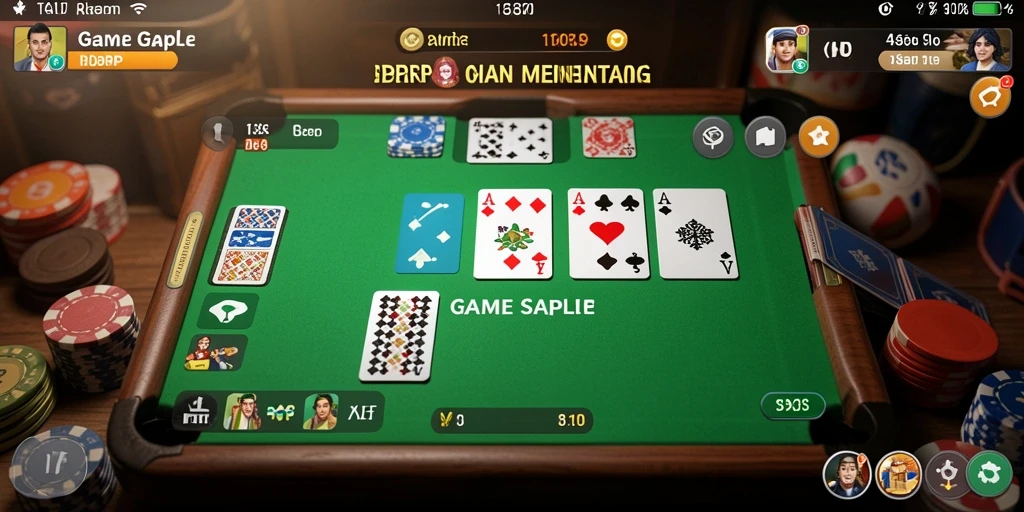 Tampilan menarik dari gameplay Gaple IDRRP yang seru
