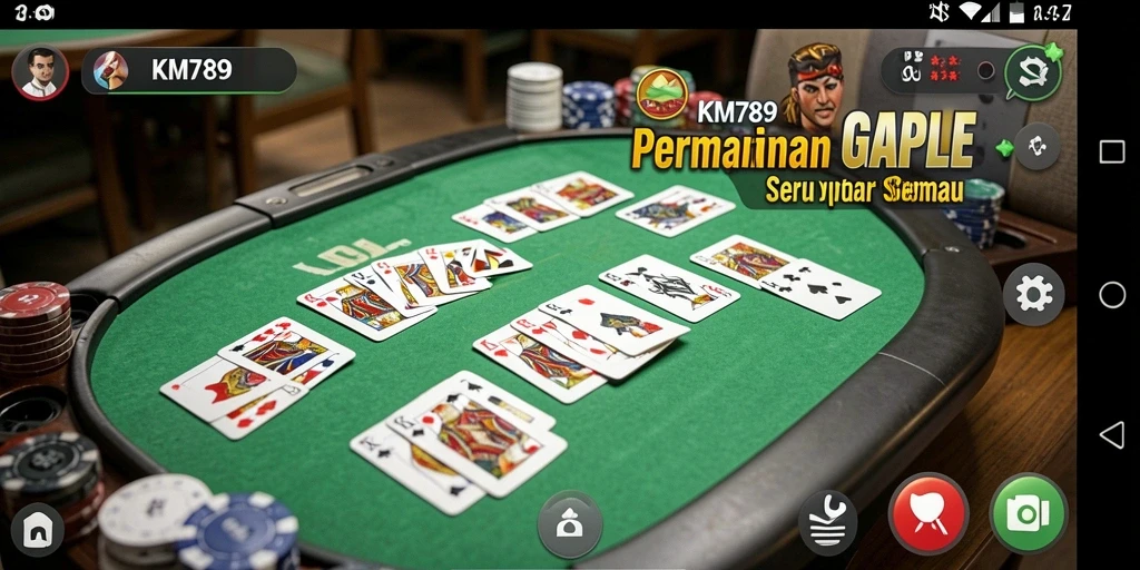 Screenshot menunjukkan keseruan bermain Gaple di KM789.