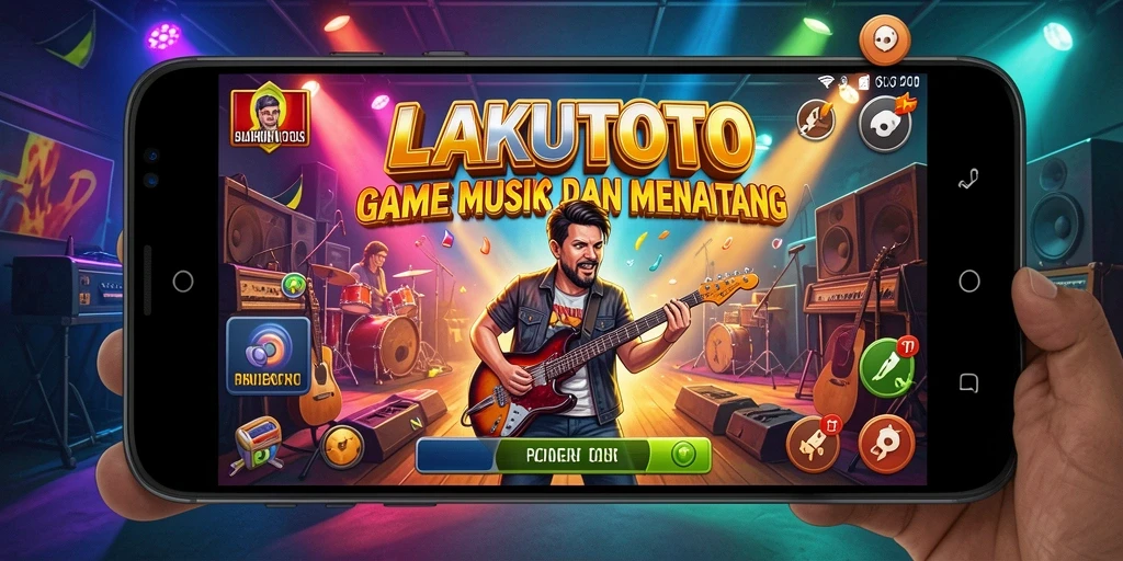 Screenshot gameplay <strong>LAKUTOTO</strong> menunjukkan keseruan bermain musik.