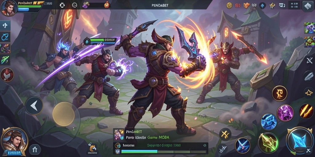 Tampilan gameplay seru dalam pertarungan tim di PENIDABET.