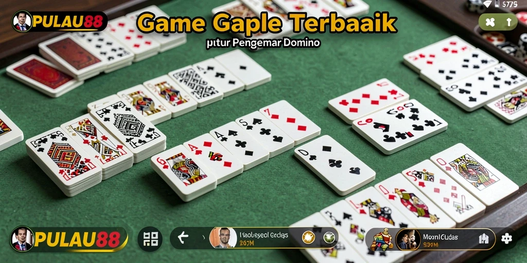 Tampilan seru gameplay Gaple di PULAU88.