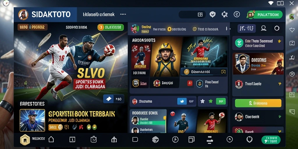 Tampilan menarik dari gameplay aplikasi Sportsbook SIDAKTOTO.