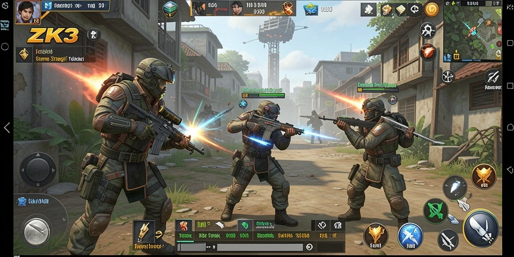 Tampilan gameplay ZK3 yang seru dan menantang.